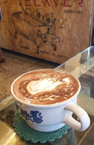 choco latte made from really melting chocolate... not powder at PP Coffee - 피피커피 in Seoul