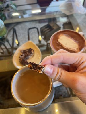 Chocolate with peanuts  at PP Coffee - 피피커피 in Seoul