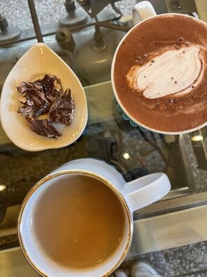 Hot chocolate and latte soy milk  at PP Coffee - 피피커피 in Seoul