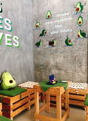 Inside at OYES Smoothies and Happy Food in Chiang Mai