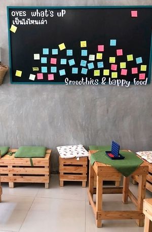 Inside at OYES Smoothies and Happy Food in Chiang Mai