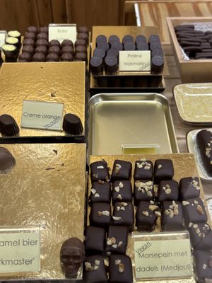 rosemary, orange, marzipan  at Chocolatier Van Oost  in Bruges