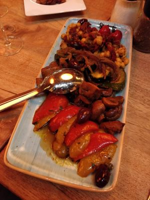 Vegan starter plate at Ludwig im Museum in Cologne
