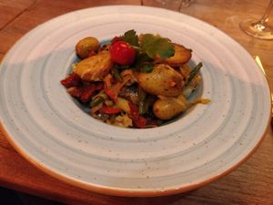 Stir-fried vegetables at Ludwig im Museum in Cologne