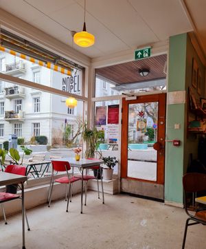 Inside tables at Nobel Bopel in Bergen