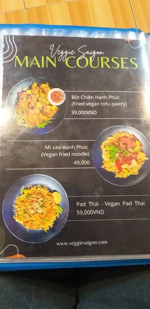 Menu at Tiệm chay Veggie Saigon - Vegan Kitchen in Ho Chi Minh City