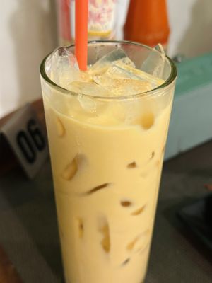 Vegan milk tea (30.000 VND)  at Tiệm chay Veggie Saigon - Vegan Kitchen in Ho Chi Minh City
