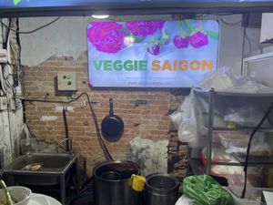 The street kitchen   at Tiệm chay Veggie Saigon - Vegan Kitchen in Ho Chi Minh City