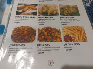 Menu at Everest 8848 in Chiang Mai