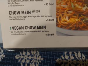 Menu at Everest 8848 in Chiang Mai
