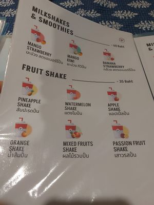 Drink menu at Everest 8848 in Chiang Mai