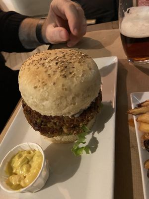 American burger  at Organic Lovers Torino in Turin