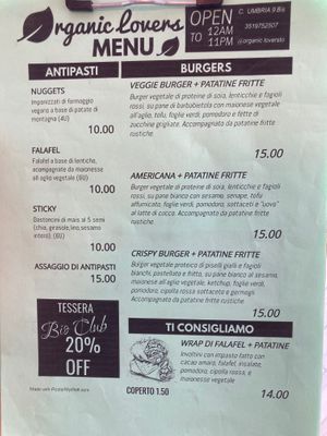 Pag. 1 at Organic Lovers Torino in Turin