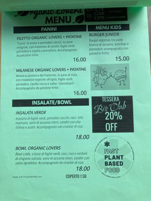 Pag. 2 at Organic Lovers Torino in Turin