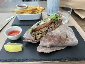 Falafel wrap  at Organic Lovers Torino in Turin