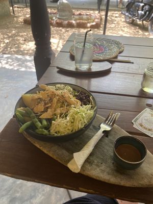 Gado Gado bowl (I found this a bit dry, but they were happy to give extra dressing)   at Squeeze Me in Mirissa
