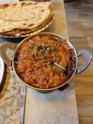 Baingan bharta at Welcome India in Alicante