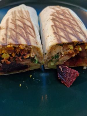Vegan burrito at Green Straw in Swords