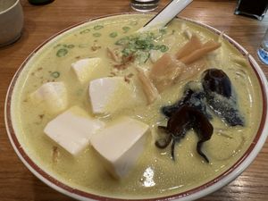Curry Tofu Ramon with glass noodles   at Kiraku Sushi & Ramen in Santa Rosa