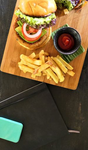 The Veggie Gourmet Burger - Vegetarian at Snap Cafe in Ho Chi Minh City