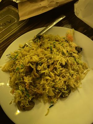 Mushroom rice  at Vegan India - Stapleton Rd in Bristol