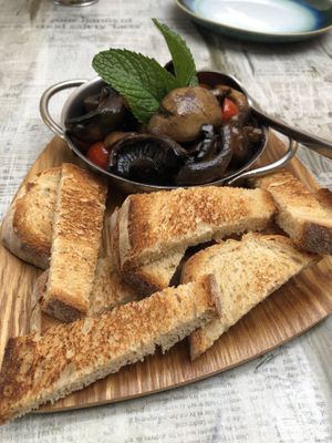 Sauteed champignons  at The Old Pharmacy in Ponta Do Sol