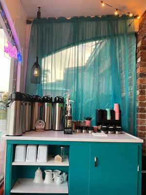 All vegan non-dairy creamers and all organic coffee. Vegan hot chocolate! at Lily's Herbs & More in Indialantic