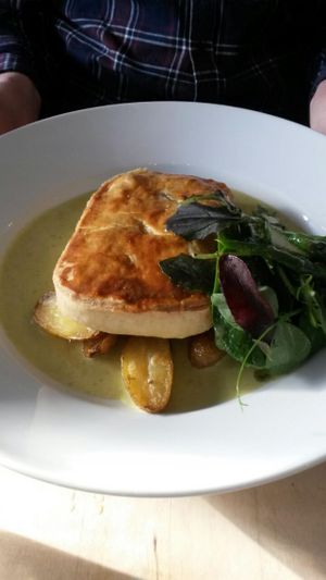 Asparagus pie at Sky Apple Cafe in Newcastle Upon Tyne