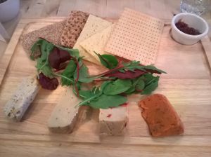 Vegan Cheeseboard at Sky Apple Cafe in Newcastle Upon Tyne