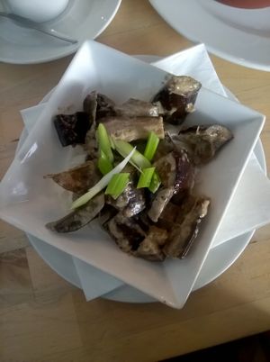 Aubergine Rendang (lunch menu) at Sky Apple Cafe in Newcastle Upon Tyne