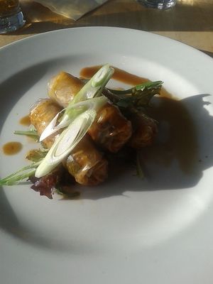 Vietnamese rice rolls at Sky Apple Cafe in Newcastle Upon Tyne