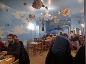 Inside of Cafe at Sky Apple Cafe in Newcastle Upon Tyne