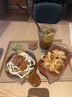 Nachos with a side of fries and craft cola  at Dosco Coffee ドスココーヒー in Hiroshima