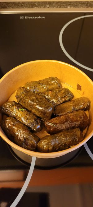 Warak Inab (gefüllte Weinblätter) at Hallo Beirut in Zurich