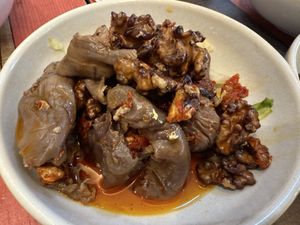 Baby eggplants with walnuts  at Hallo Beirut in Zurich