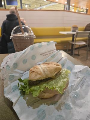 Sad bun at PLNT Burger in Dedham