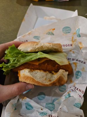 Spicy chik'n at PLNT Burger in Dedham