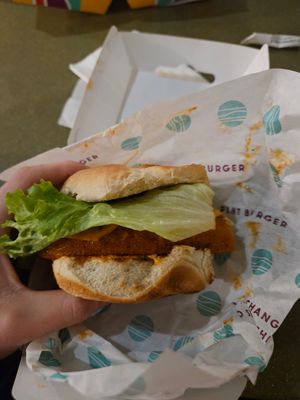 Spicy chik'n at PLNT Burger in Dedham