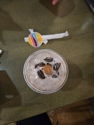 Mint cookies and cream shake at PLNT Burger in Dedham