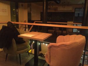 Comfy upstairs seating! at Vikasha Lounge  in Belgrade