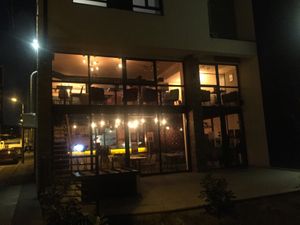 Vikasha Lounge from outide at night! at Vikasha Lounge  in Belgrade