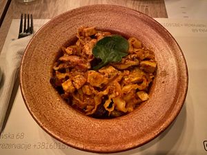 Very nice mushrooms in this dish! at Vikasha Lounge  in Belgrade