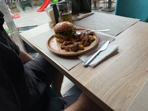 Vegan burger at Vikasha Lounge  in Belgrade