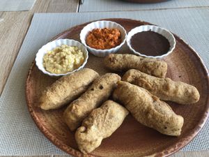 The Serby dough and dips option  at Vikasha Lounge  in Belgrade