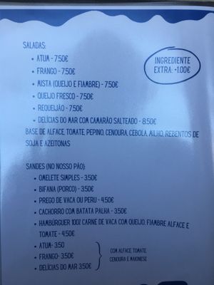 Salads and sandwiches  at Forno do Avô in Bombarral