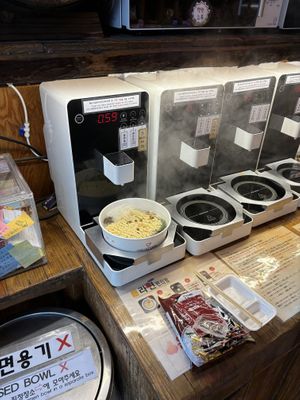 Cooking  at Ramen Convenience Store in Seoul