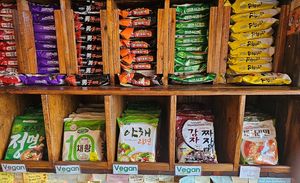 Vegan Ramen Selection  at Ramen Convenience Store in Seoul