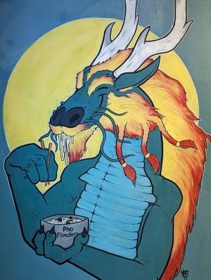 mural appreciation post at Pho Flinders Express in Melbourne