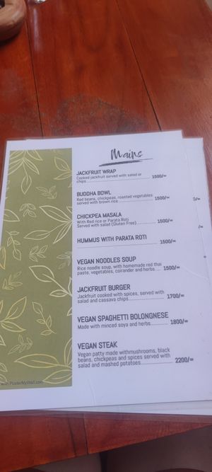  at The Jackfruit Vegan Cafe in Dikwella