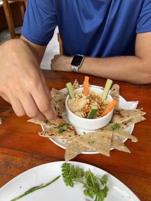 Hummus  at The Jackfruit Vegan Cafe in Dikwella